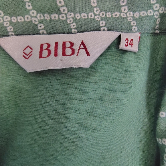 Biba Bohemian Maxi Dress, Patterned Green/Yellow Long Sleeve Ends/Buttons, 6 - Picture 2 of 16